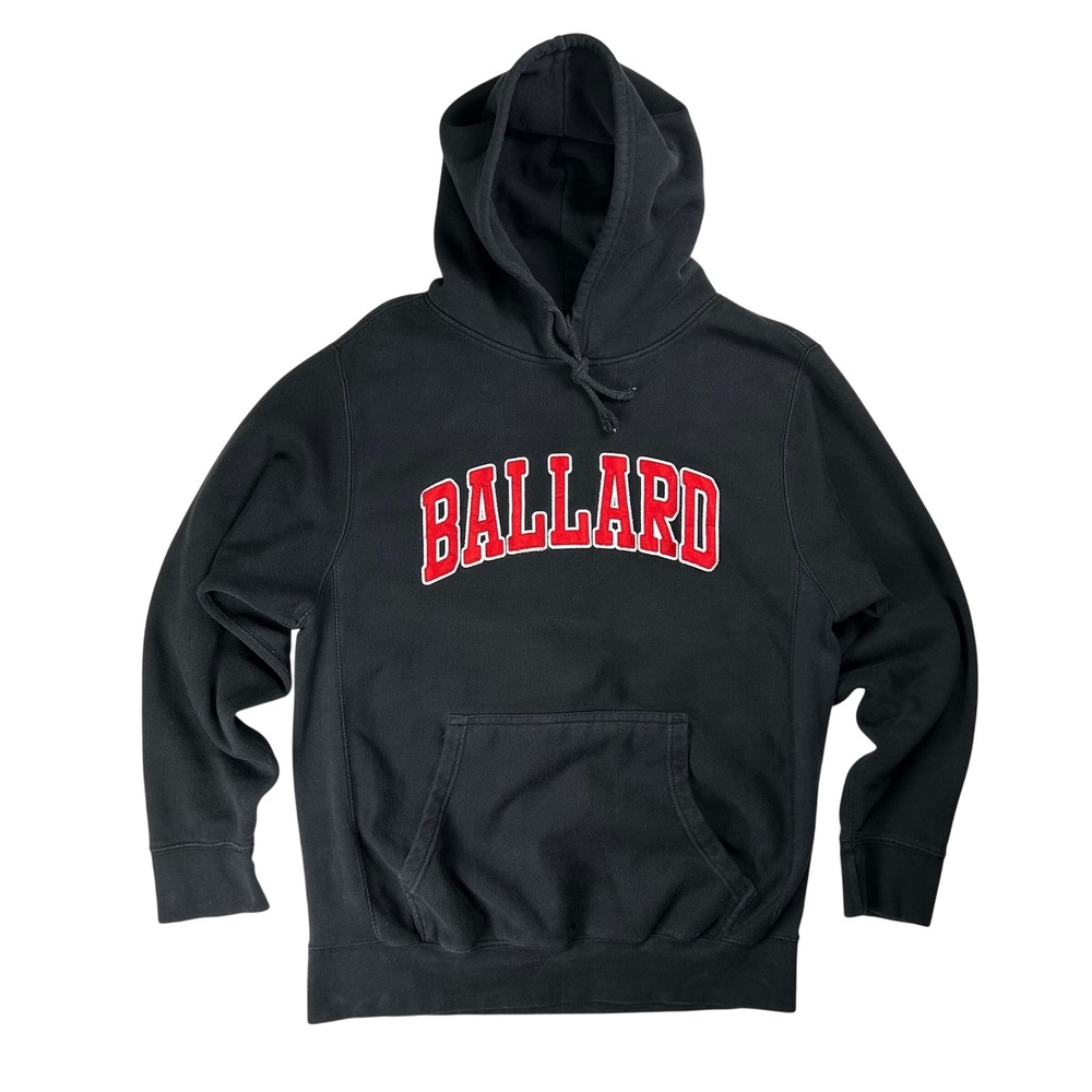 MV Sport Pro-Weave Ballard Hoodie Mens Medium Black Heavyweight Sweatshirt M